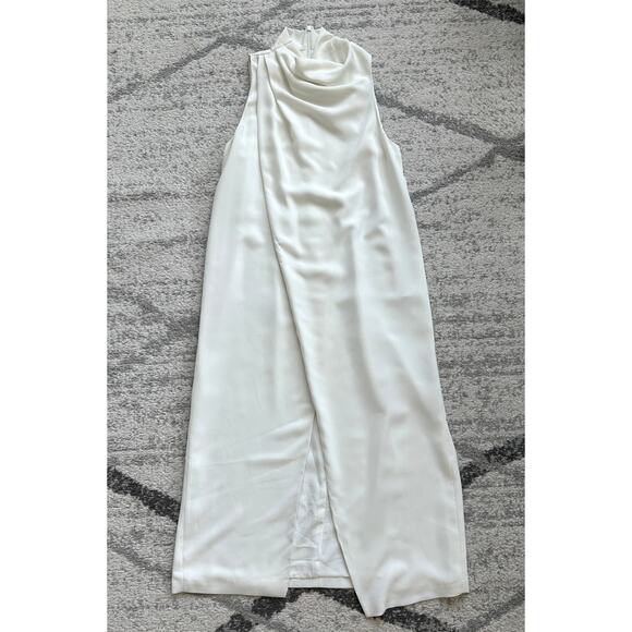 C/MEO Collective Fading Hearts Midi Dress Size M Cream White - Picture 4 of 12